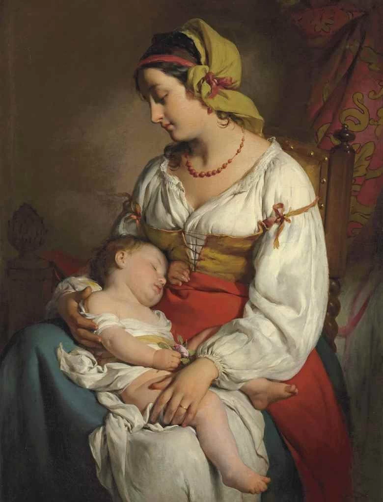 Mamma italiana con bambino